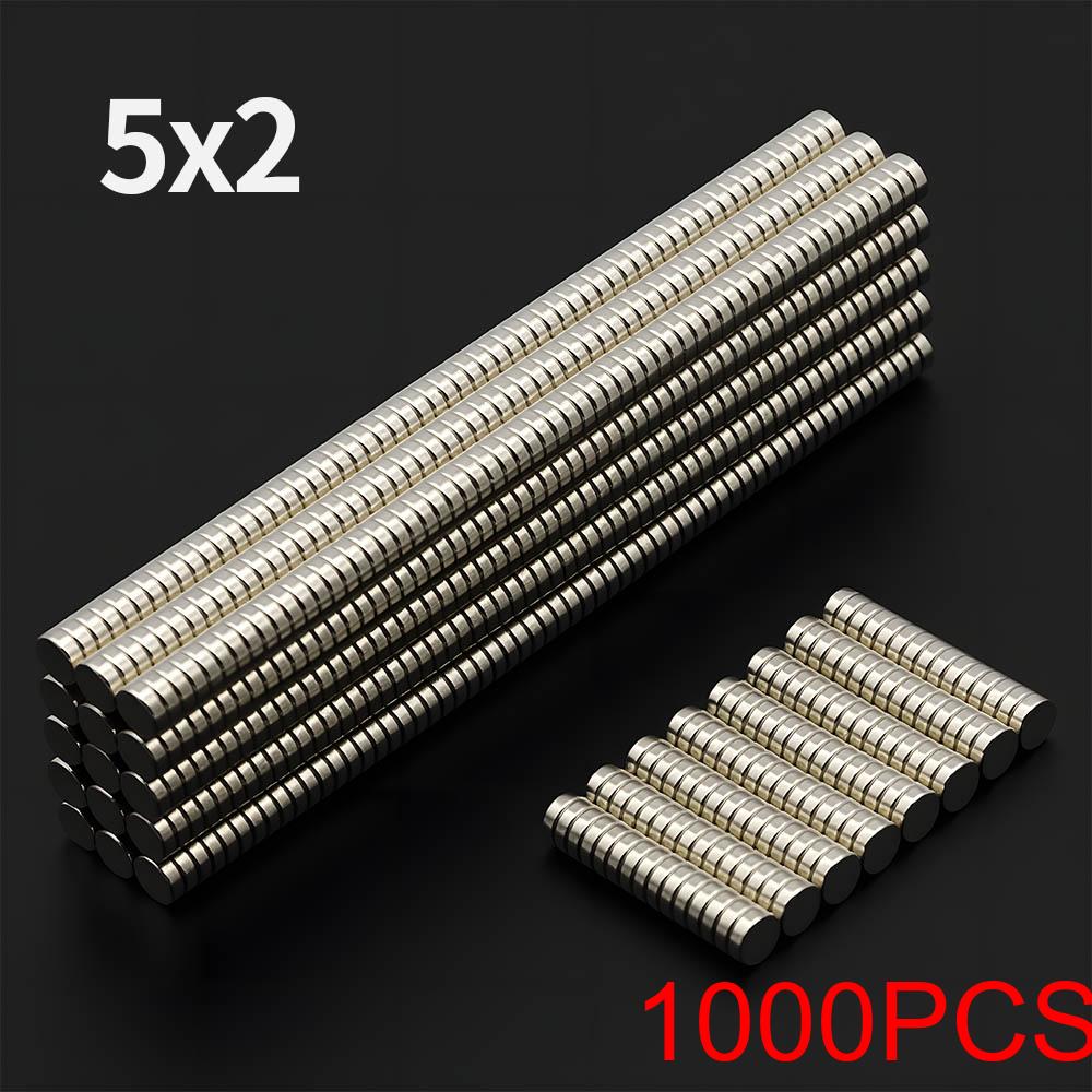 5x2mm Powerful Neodymium Magnet N35 NdfeB Permanent Magnetic Imanes Round Super Strong Fridge Magnets DIY