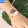 Natural Crystal Bangle Large Irregular Crystal Winding Bracelet Women Jewelry Gift