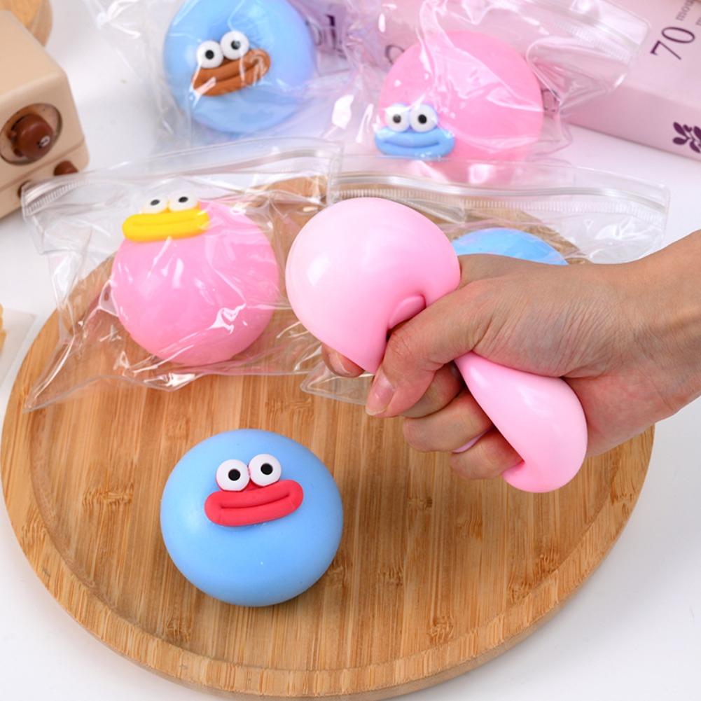 Big Eyes Sausage Mouth Funny Fluid Ball, Creative Stress Relief Squishy Toy, Soft Cartoon Fun Vent Squeeze Toy For Adults Kids