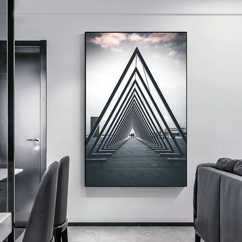 

Современные черно-белые строительные пейзажные постеры и принты, холст, живопись, настенные панно для крыльца, гостиной, домашний декор 30x40cm No Framed