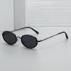 3853 Fashion Oval Sunglasses for Men Women, Retro Stylish Metal Sun Glasses, Vintage Chic Classic Personalized Shades 603393