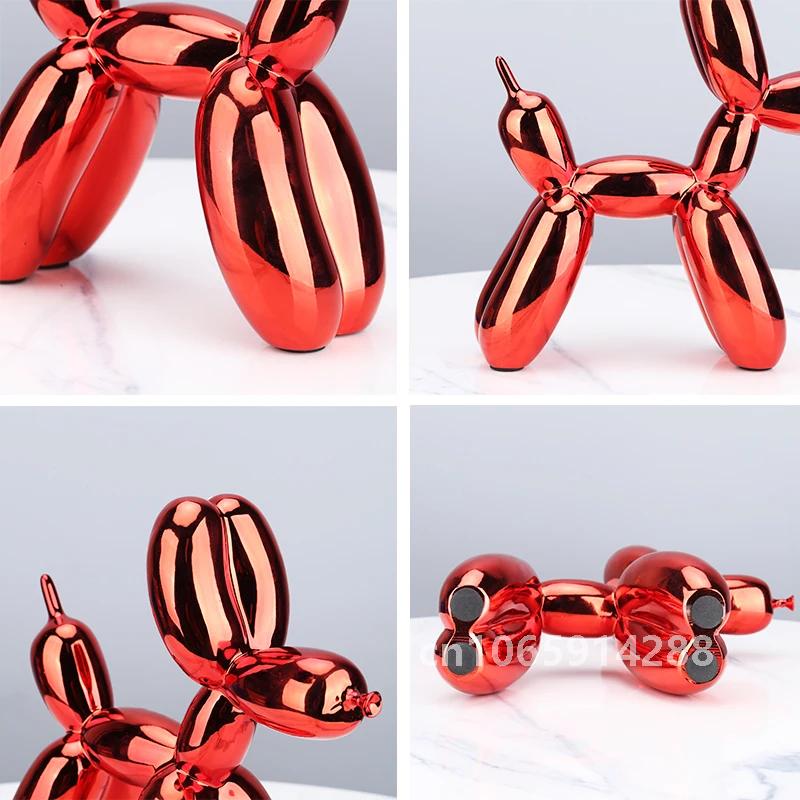 Electroplated Resin Dog Crafts Nordic Balloon Dog Ornament Puppy Sculpture Home Decor Living Room Desktop Modern Animal Statue