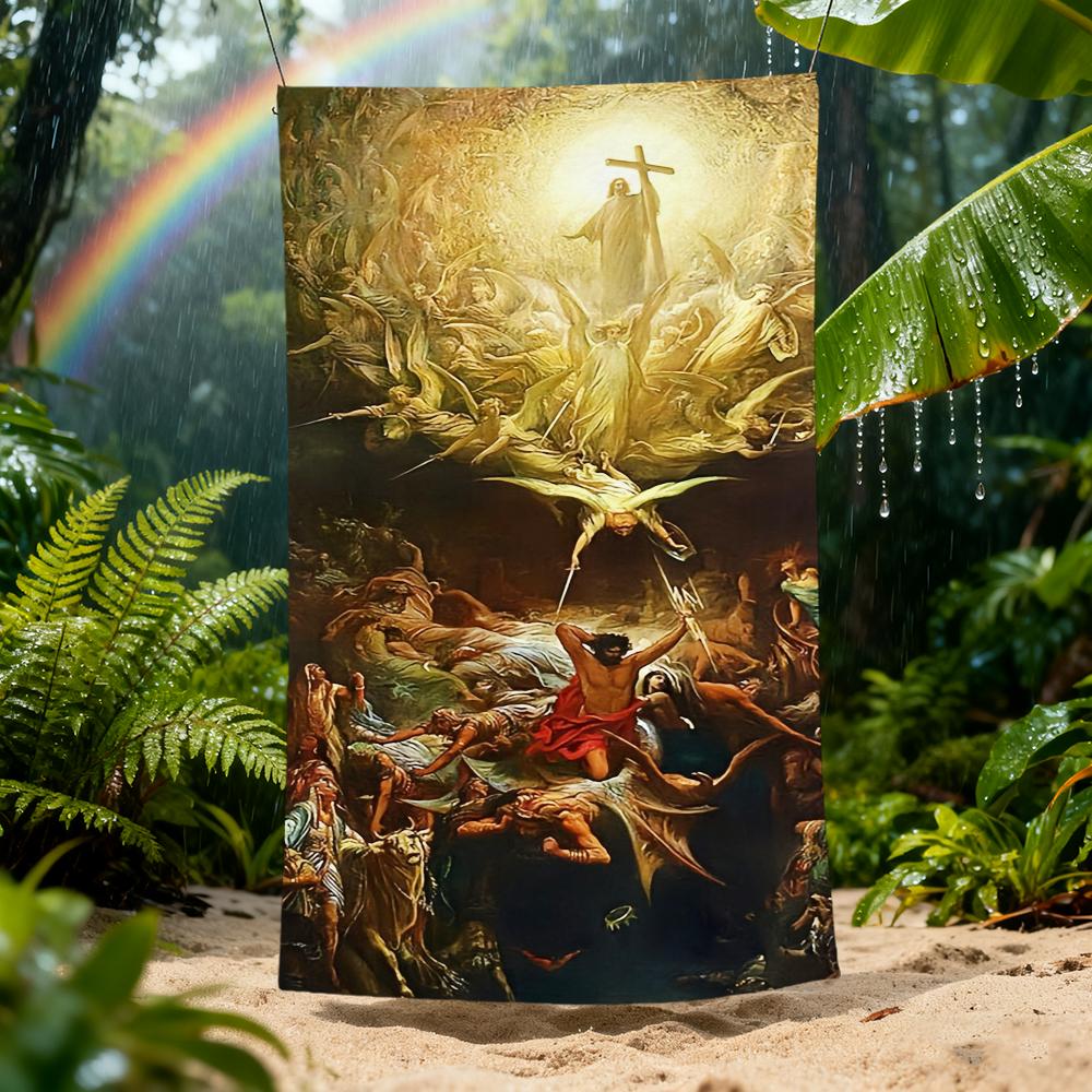 Gustav Dore Satan Towel Beach Quick Dry Soft Pool Towels Gift for Travel Gym Shower Camping sports