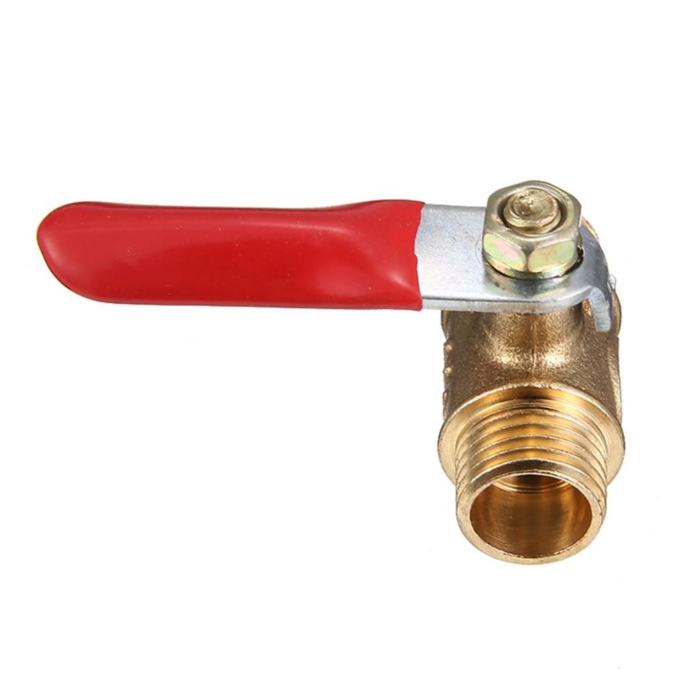 12mm Air Compressor Brass Switch Pipe Fittings Pipe Male To Male Thread Ball Valve