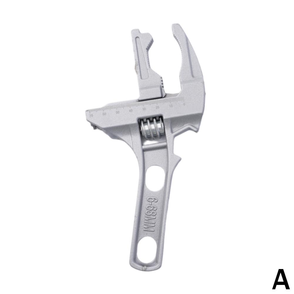 

Adjustable Bathroom Wrench - Large Opening Multi-Tool with Short Handle for Plumbing & Pipe Fitting Space-Saving 6-68mm