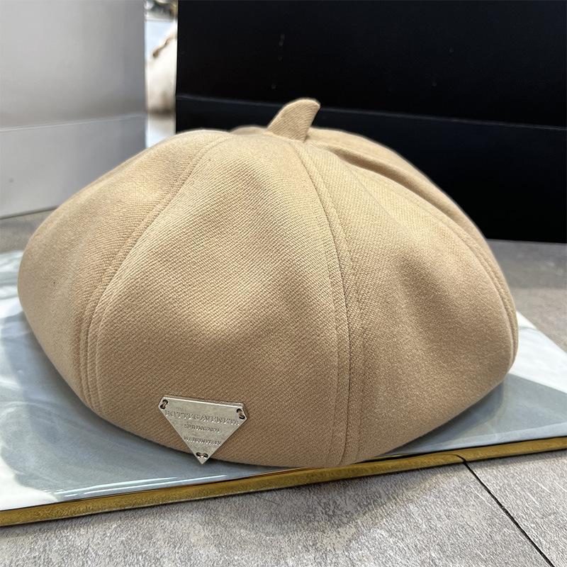 

Тыквенная шляпа Уличная ретро шляпа художника Треугольная отметка Восьмиугольная Японский стиль Корейский стиль Шляпа-бутон для женщин На все случаи жизни Adjustable