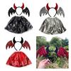 Five Dolls Halloween Bat Headband With Funny Animal Wings And Devil Skirt Costume
