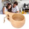 Holz-Teetasse Mehrzweck Nordischer Stil Holzbecher mit Griff zum Trinken von Wein Milchkaffee 200ML Becher mit zwei Löchern