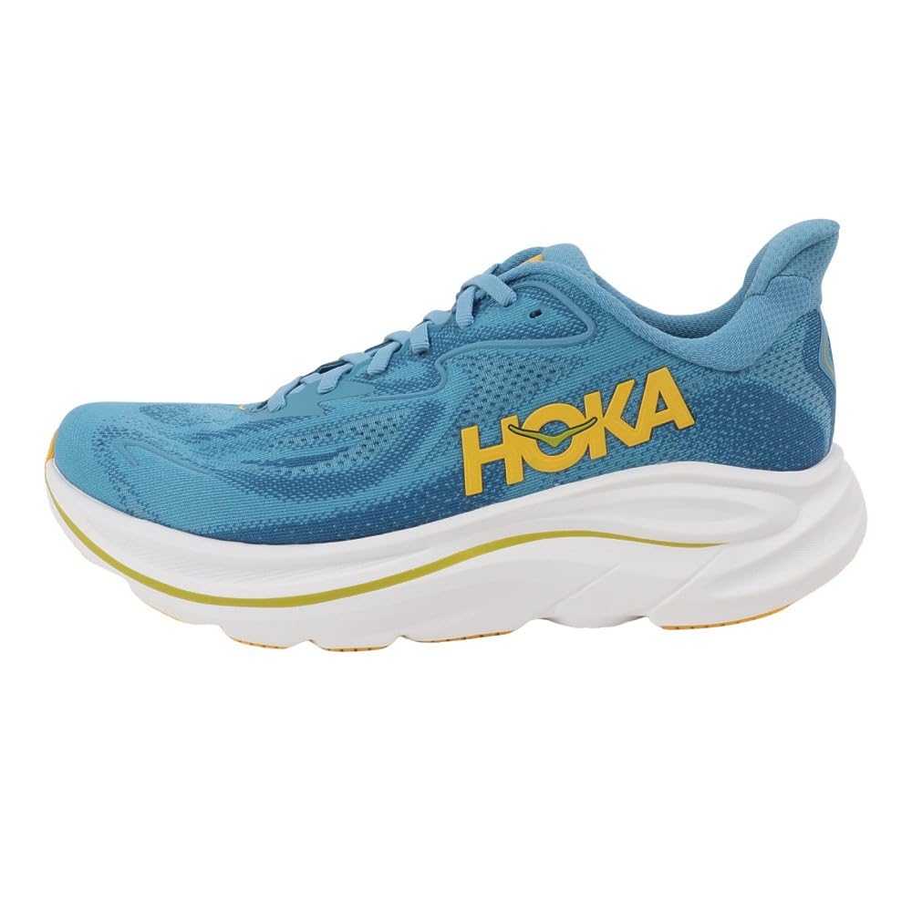 HOKA Clifton 10 Wide Running Size Shoes, Blue, 1162032-ALF, Men's 26.0