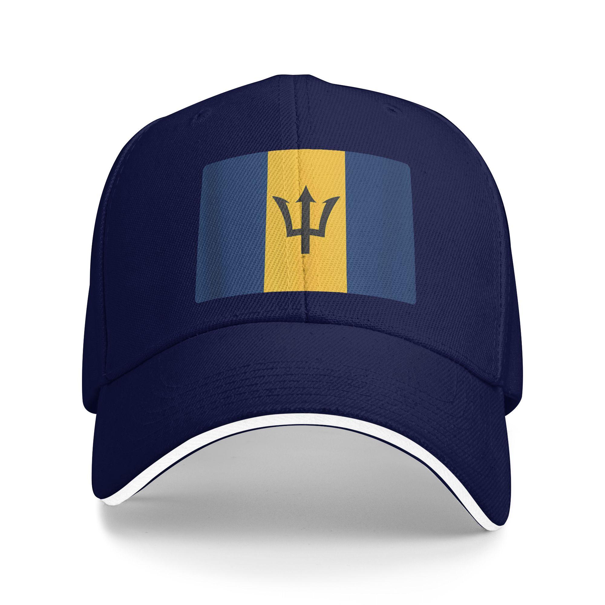 

Barbadian Flag of Barbados Sun Baseball Cap Summer Unisex Men Design Trucker Hat Sunscreen y2k Funny Outdoor Gym Baseball Caps As Picture темно-синий