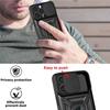 Etui na telefon z obiektywem aparatu Slide Camera Armor Ring do iPhone'a 15 14 13 12 11 Pro Max X XR XS Max 7 8 14 15 Plus, odporne na wstrząsy, twarde etui na komputer
