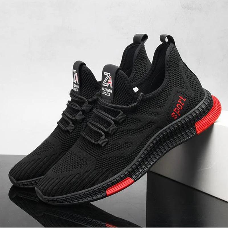 Mote Herre Sneakers Mesh Fritidssko Snøresko Herresko Lett Vulkansko Gåsko Zapatillas Hombre