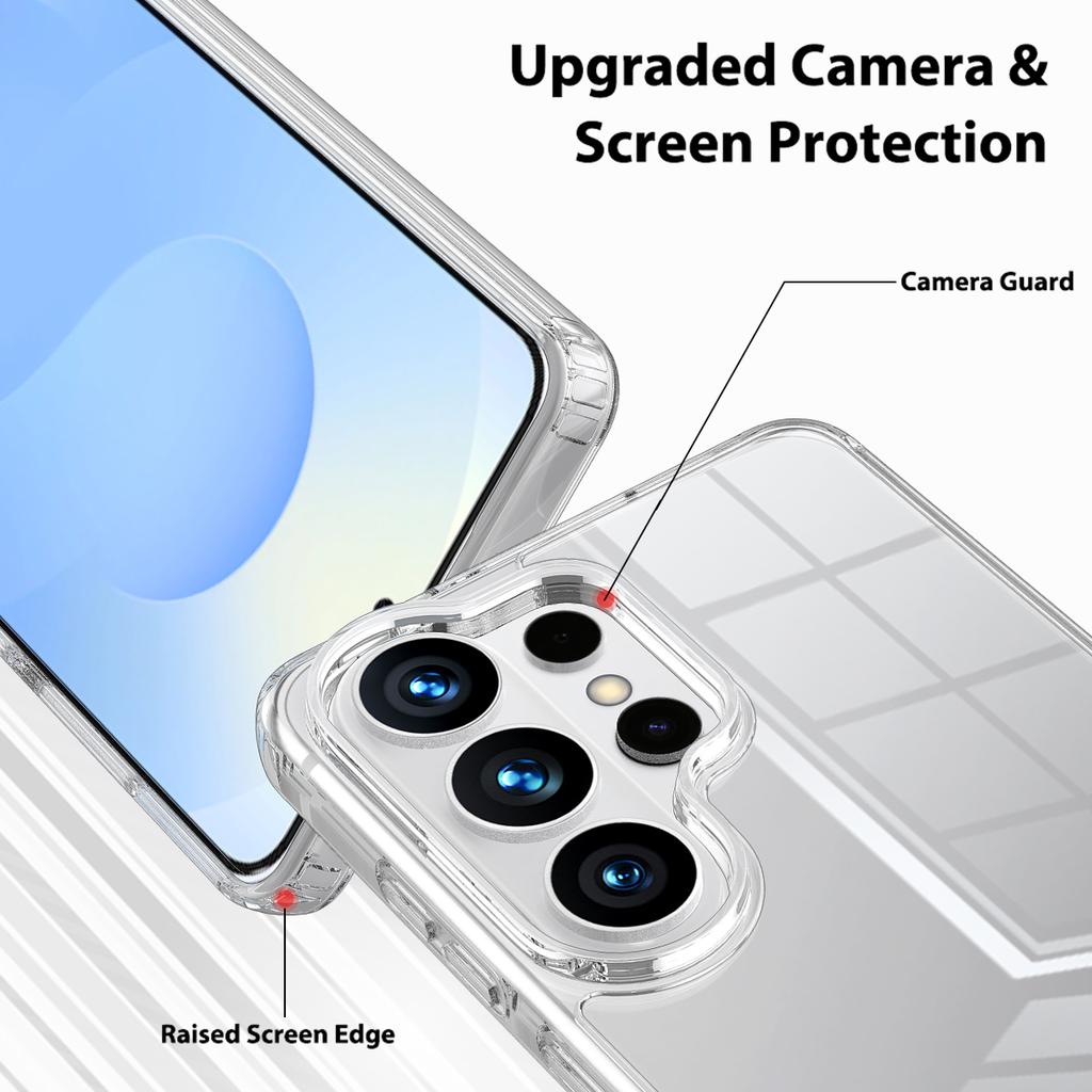 For Samsung Galaxy S26 Ultra Clear Phone Case TPU+Acrylic Shockproof Phone Back Cover