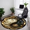 1pc Lotus Yin Yang Symbol Carpet, Round Non Slip Durable Large Size Office Carpet, Suitable for Office