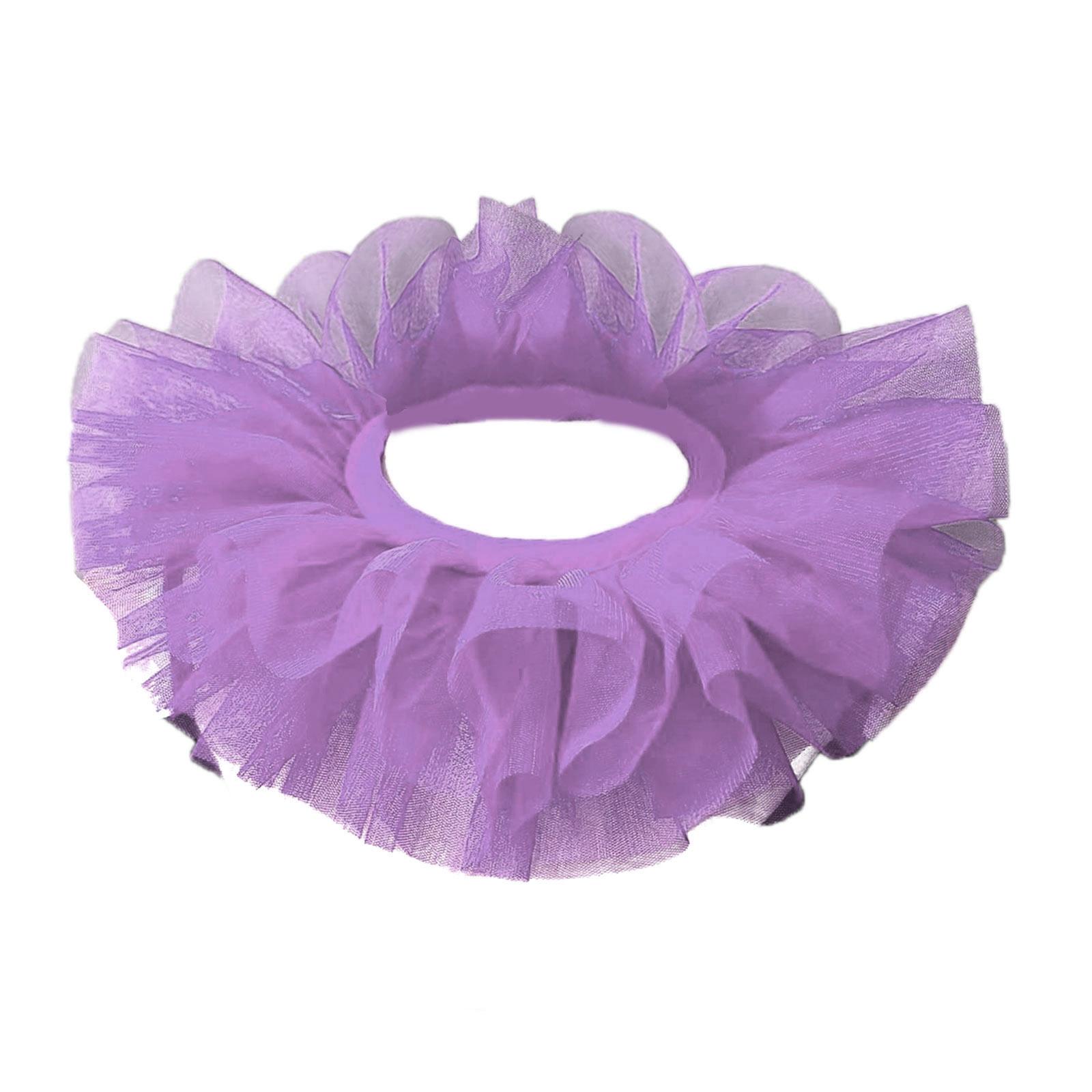 

Викторианская сетчатая оборка с отстегивающимся воротником-стойкой для детей и девочек, ретро-три слоя тюля, оборка для шеи, косплей-чокер светло-фиолетовый