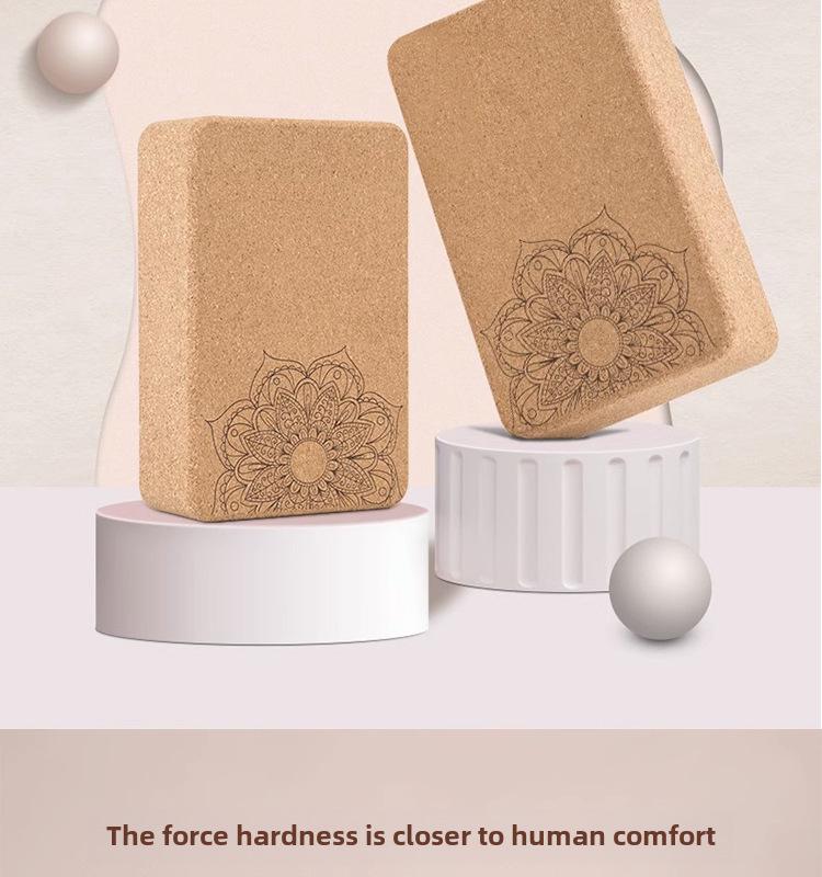 Custom Engraved Non-Slip Cork Yoga Bricks for Kids' Dance, Sports, and Fitness