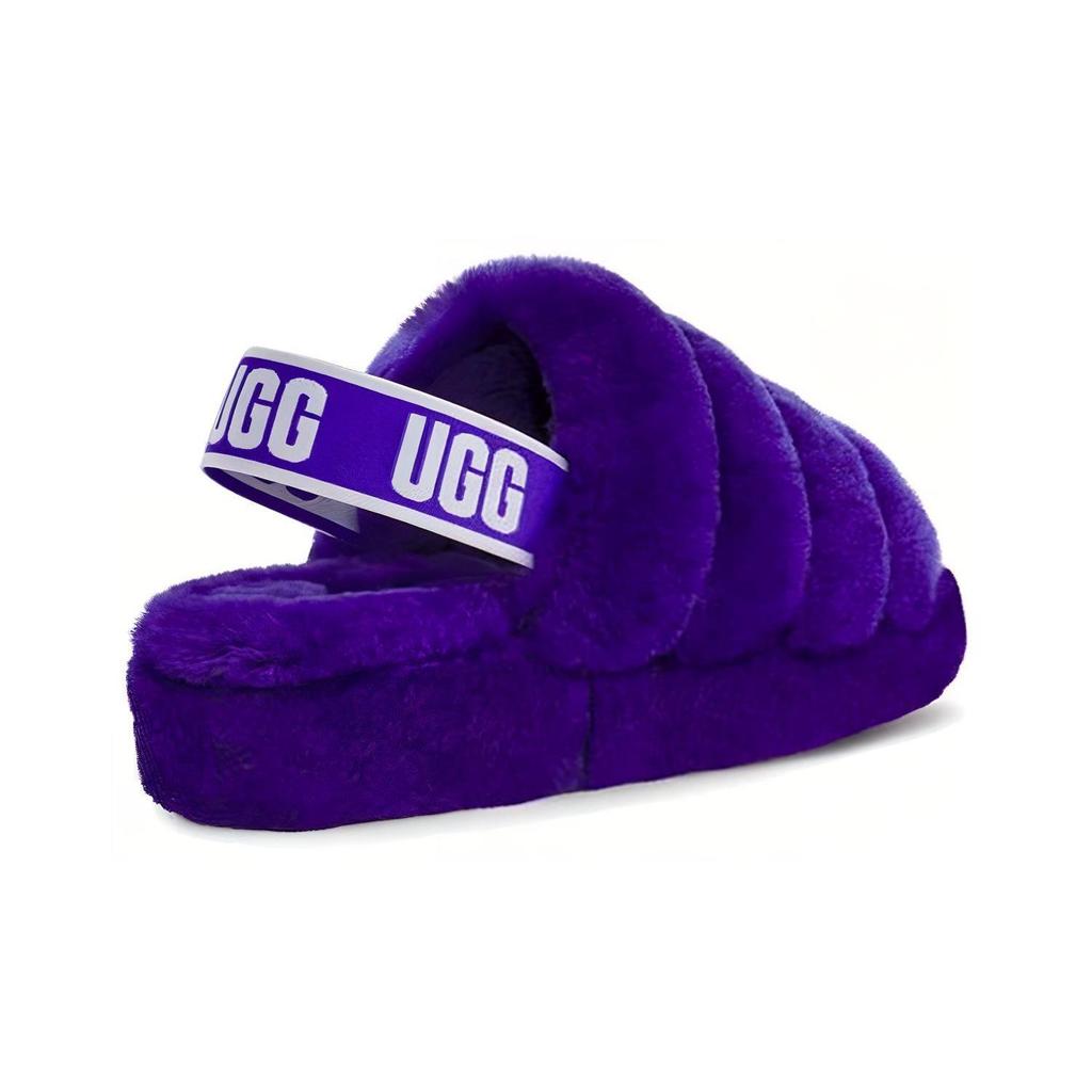 UGG Fluff Yeah Slide Minimalistic Thick Sole Purple Women's 1095119-VNGH