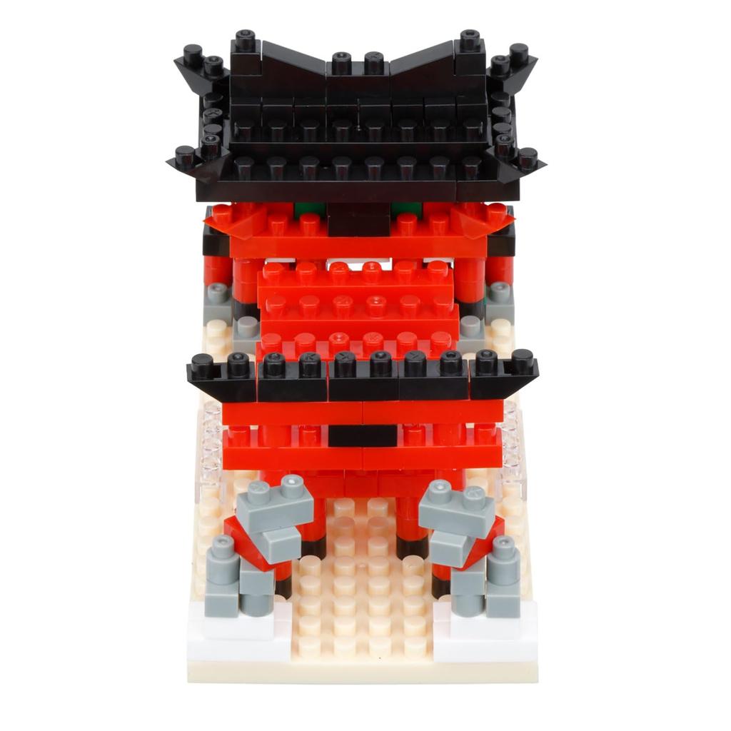 Kawada Nanoblock Inari Shrine NBC_397 1.3 X 10.5 X 18 Cm