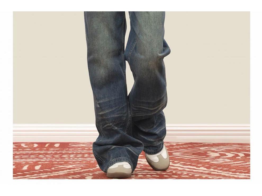 Unisex High-Street Retro Distressed Straight-Leg Jeans