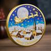 Christmas Santa Claus Collection Commemorative Medal Souvenir Coin Home Decoration Gift