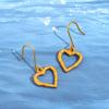 Non-fading aluminum earrings, Korean retro earrings, heart-shaped pendant jewelry, fashionable bohemian style