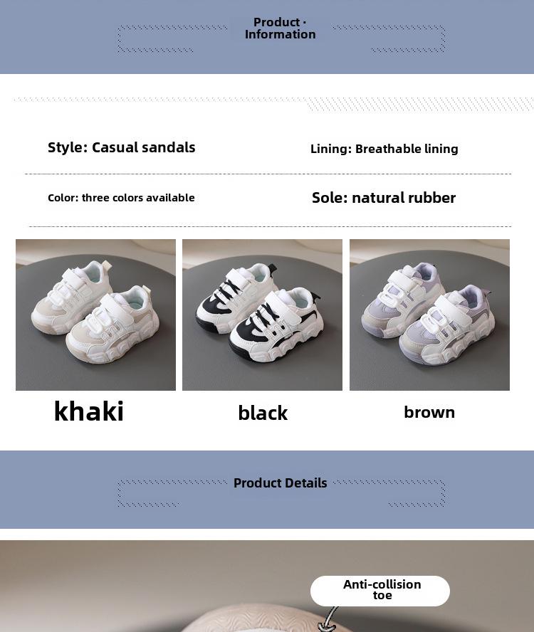 Boys' Non-Slip Soft Bottom Sports Shoes for Toddlers, 1-5 Years, Breathable Mesh, Spring/Autumn Trendy Toddler Shoes.