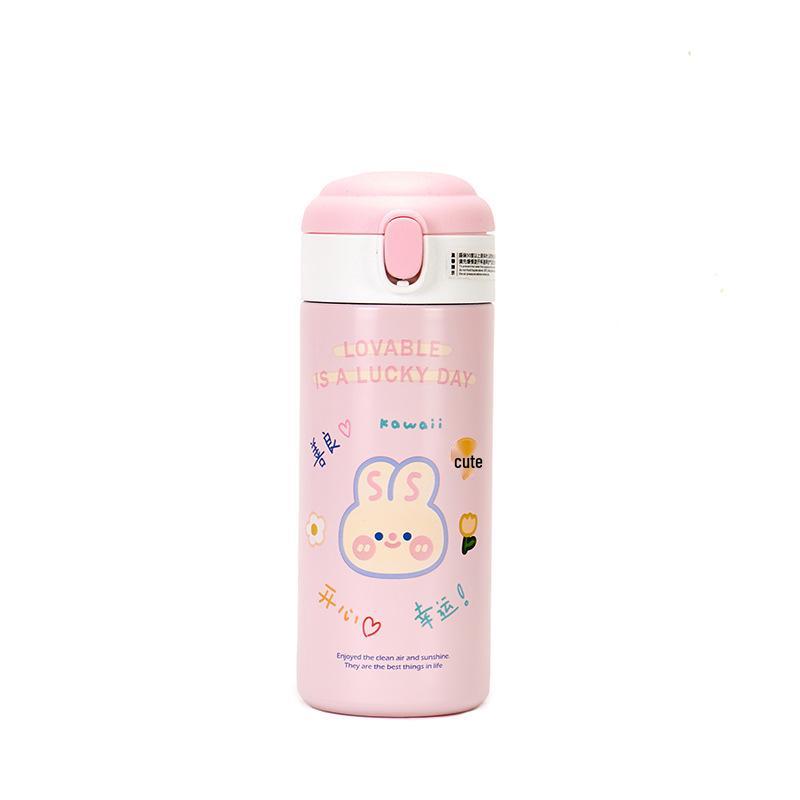 High-Quality 304 Stainless Steel Insulated Children's Cartoon Water Bottle - Mini Pea Cup for Girls