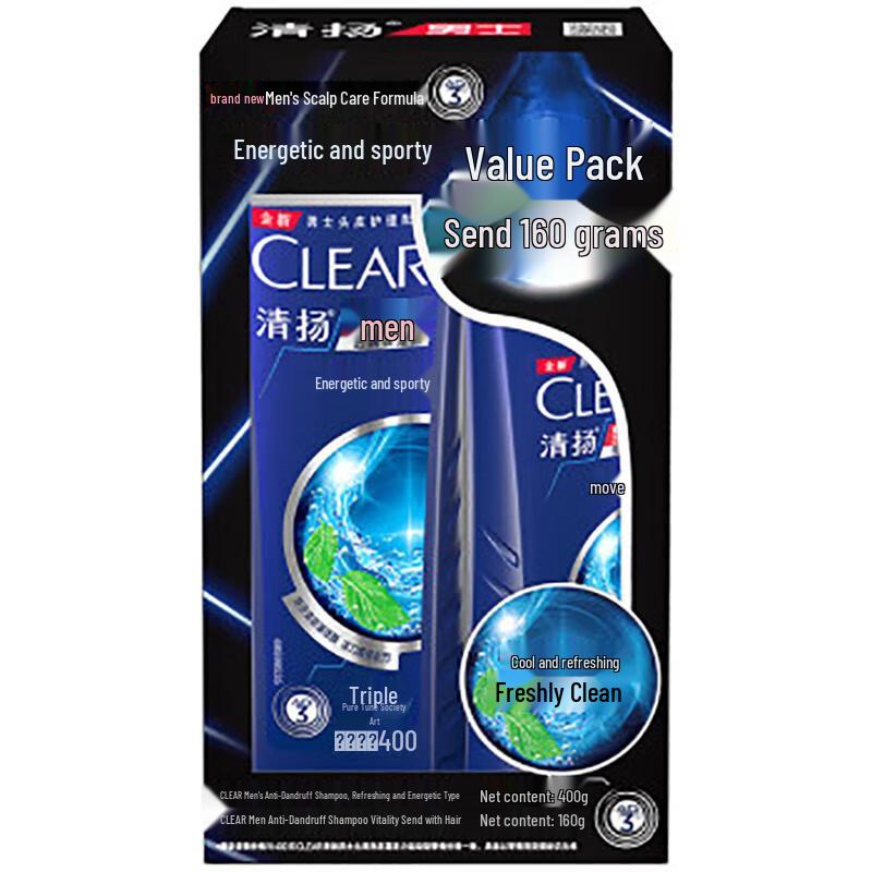

Clear Men Anti-Dandruff Sport Menthol Shampoo