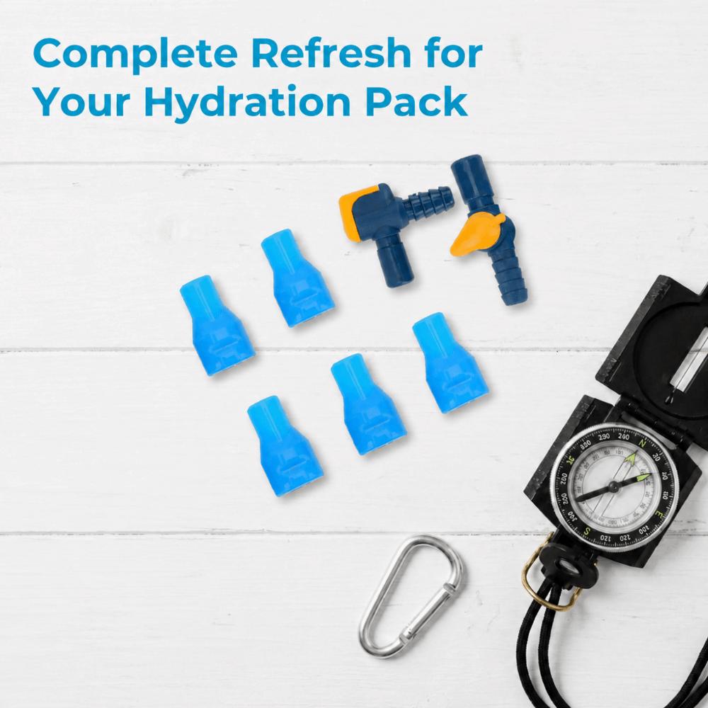 6PCS Silicone Bite Valve Replacement Tube Nozzle Replacement for Hydration Bladder