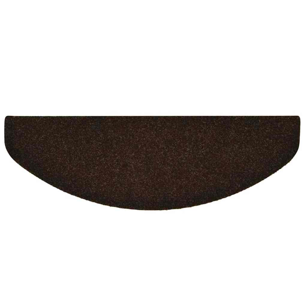 Self Adhesive Stair Treads (5 pcs) 65 x 21 x 4 cm Brown Semi Round Large