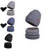 Winter Knit Hat Scarf Gloves Bundle With Lining Breathable Windproof For Casual Outdoor Use