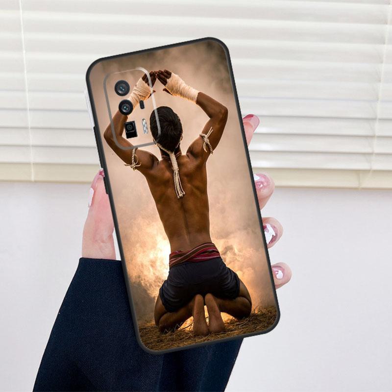 Muay Thai Kickboxing Fight Cover For Xiaomi 15 14 13 Ultra 11T 12T 13T 14T Pro POCO X7 Pro X3 X5 X6 M6 F5 F6 Pro Case