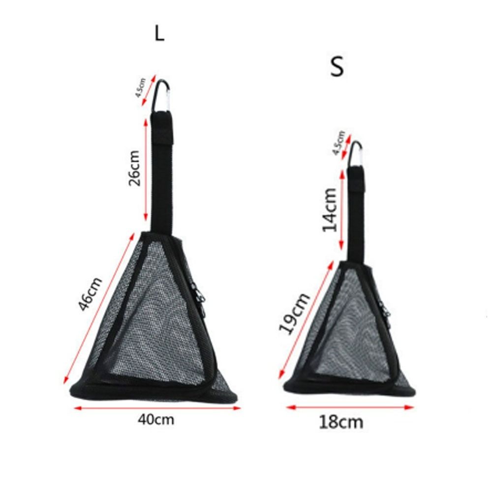 Black Outdoor Hanging Storage Net With Hook Triangular Hanging Bag Tableware Storage