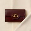 Burgundy Bottalato Leather Business Card Holder AAHO5F351D3