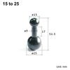 17Mm/20Mm/25Mm Aluminum Alloy Ball Head Double Ball Head Connecting Rod Motorcycle Camera Bracket Transfer Accessories