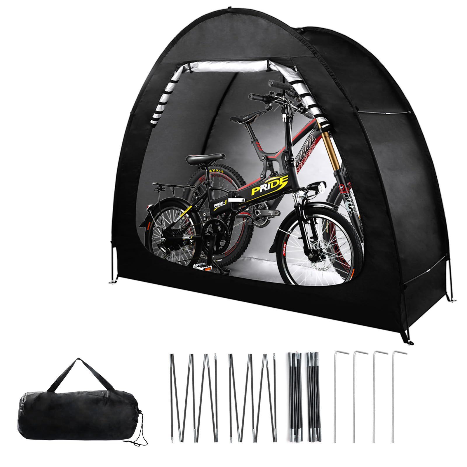 

Outdoor Storage Bicycle Shelds Large Space Foldable Portable Outdoor Road Bike Tents Waterproof Foldable Bicycle Protective Gear чорний