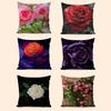 Rose Flower Art Cushion Cover Pillowcase Upholstery Sofa Throw Pillow Home Decor Pillowcas