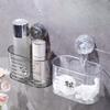 Bathroom Suction Cup Storage Rack Without Drilling, Bathroom Storage Box with Hollowed-out Drainage, Cosmetic and Jewelry Storage Rack