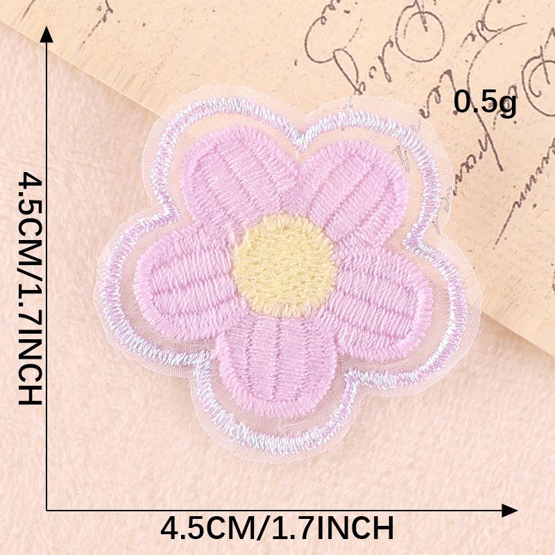 Computer Embroidery Label Flower Diy Hand Account Accessories Accessories Patch Cloth Sticker Brooch Jewelry Hair Accessories Embroidery Sticker
