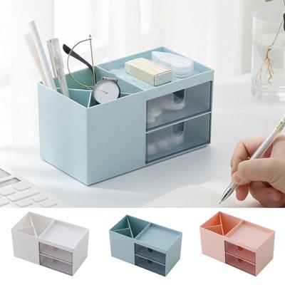 Organizador De Escritorio, 5 Compartimentos, Organizador De Mesa De Plástico Con Cajón, Organizador De Escritorio Multifuncional, Portalápices Para Bolígrafos, Oficina, Hogar, Escuela