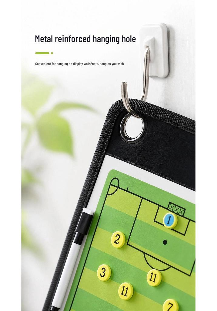 Basketball & Football Magnetic Coaching Board with Leather Flip