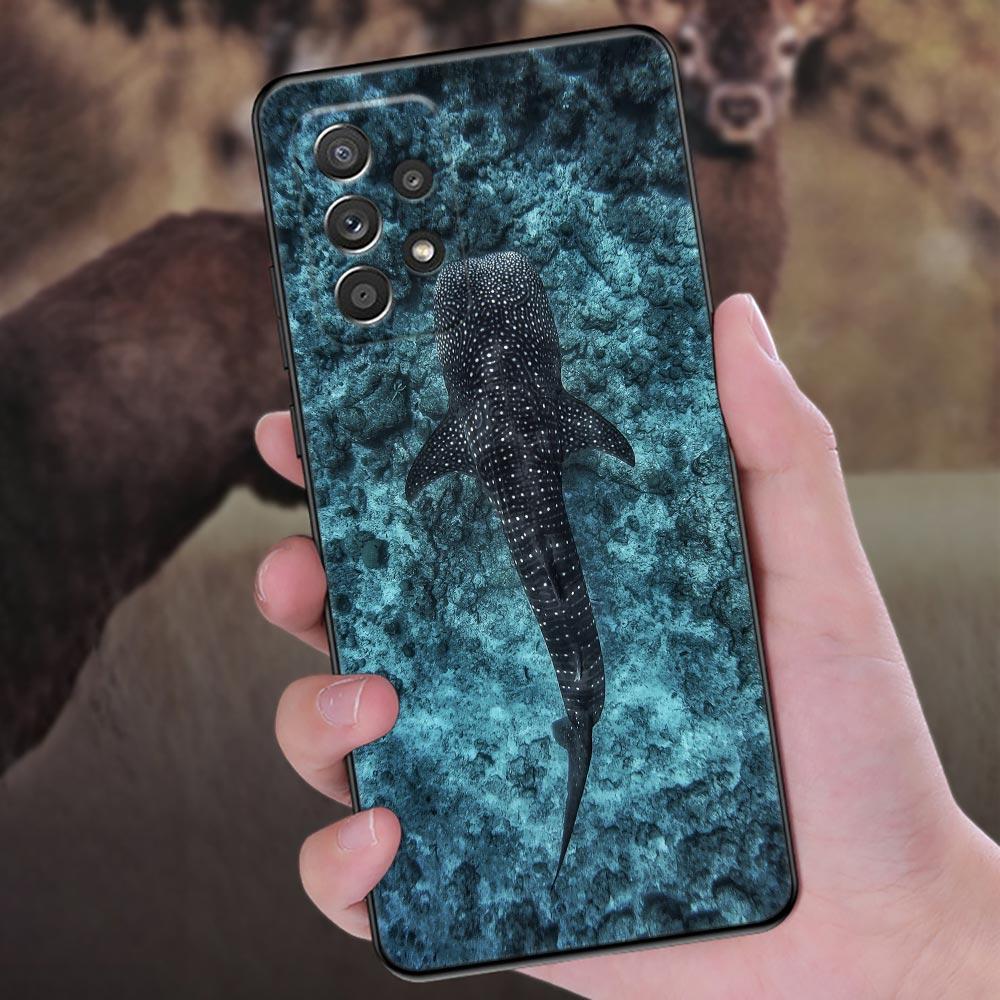 Phone Case For Samsung Galaxy A57 A56 A37 A55 A36 A26 A54 A52 A35 A34 A25 A17 A16 A15 A07 Soft Cover Ocean Whale Shark Swimming
