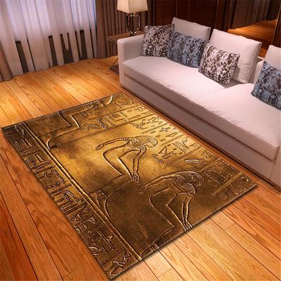 Ancient Egypt Element 3d Printing Carpet Living Room Home Egyptian Decor Water Absorption Bathroom Mat Large Bedside Rugs 