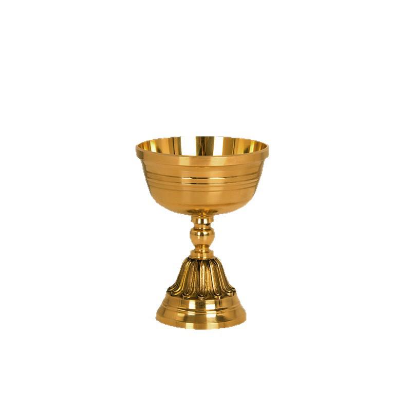Su Gong Style Brass Ghee Lamp: Long-Burning Copper Offering for Buddha