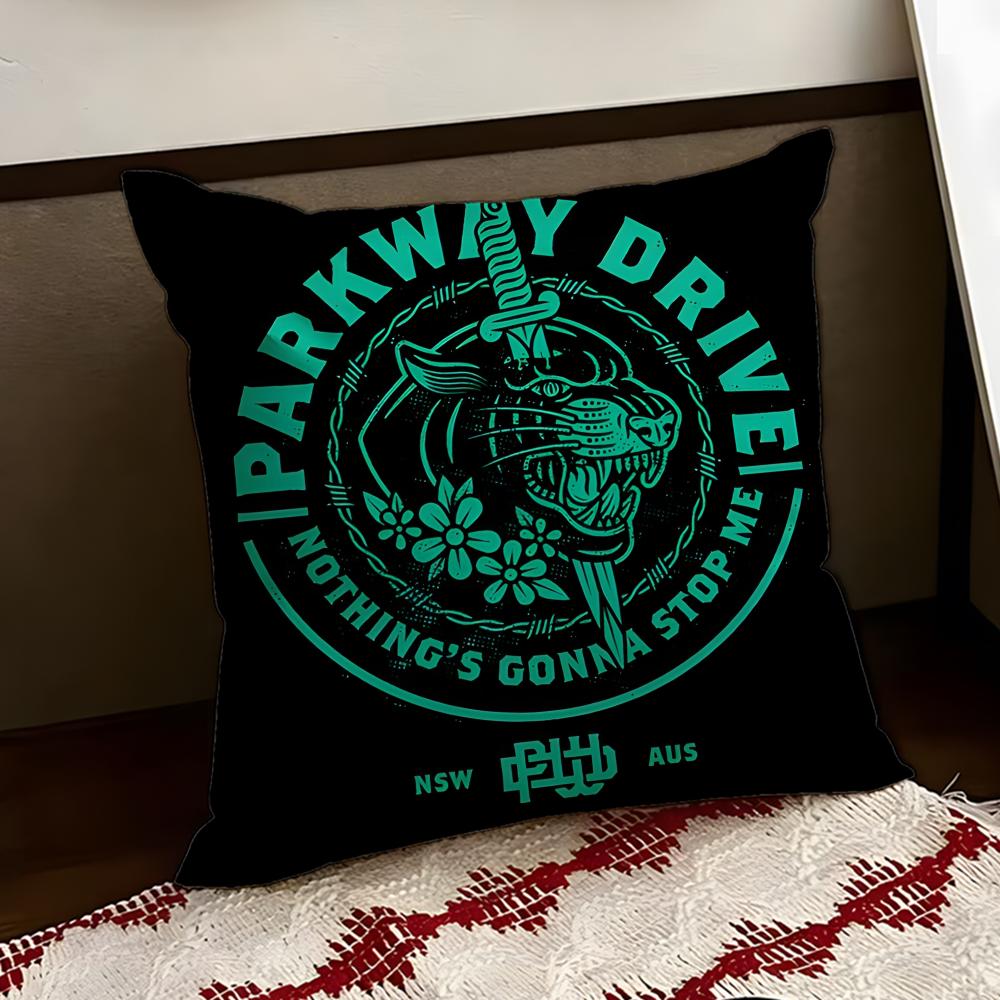 Parkway DDrive Band Cushion Cover Reversible Soft Durable Pillow Cover Home  Car MultiScene Use for Daily Comfort
