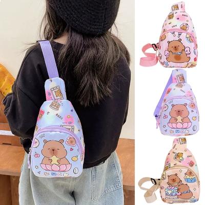 Sac à dos Capybara Poupée Mignonne Sacs en Peluche Sac de Rangement Multifonctionnel Sac de Poitrine Capybara Décoration de Maison Sacs Bandoulière Messager
