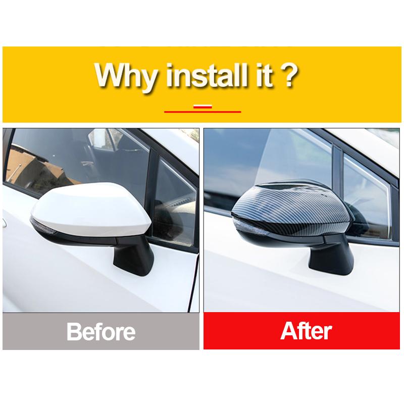 ABS-Kohlefaser-Auto-Rückansicht-Seitenspiegel-Abdeckungs-Kasten-Schale-Trimmt für Toyota Corolla E210 2022 12. Zubehör