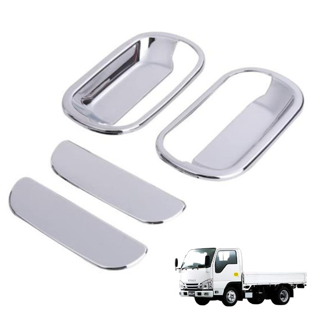 one+lifestyle Isuzu Elf Door Handle Garnish Grip Cover Low Cab 2t Silver Left and