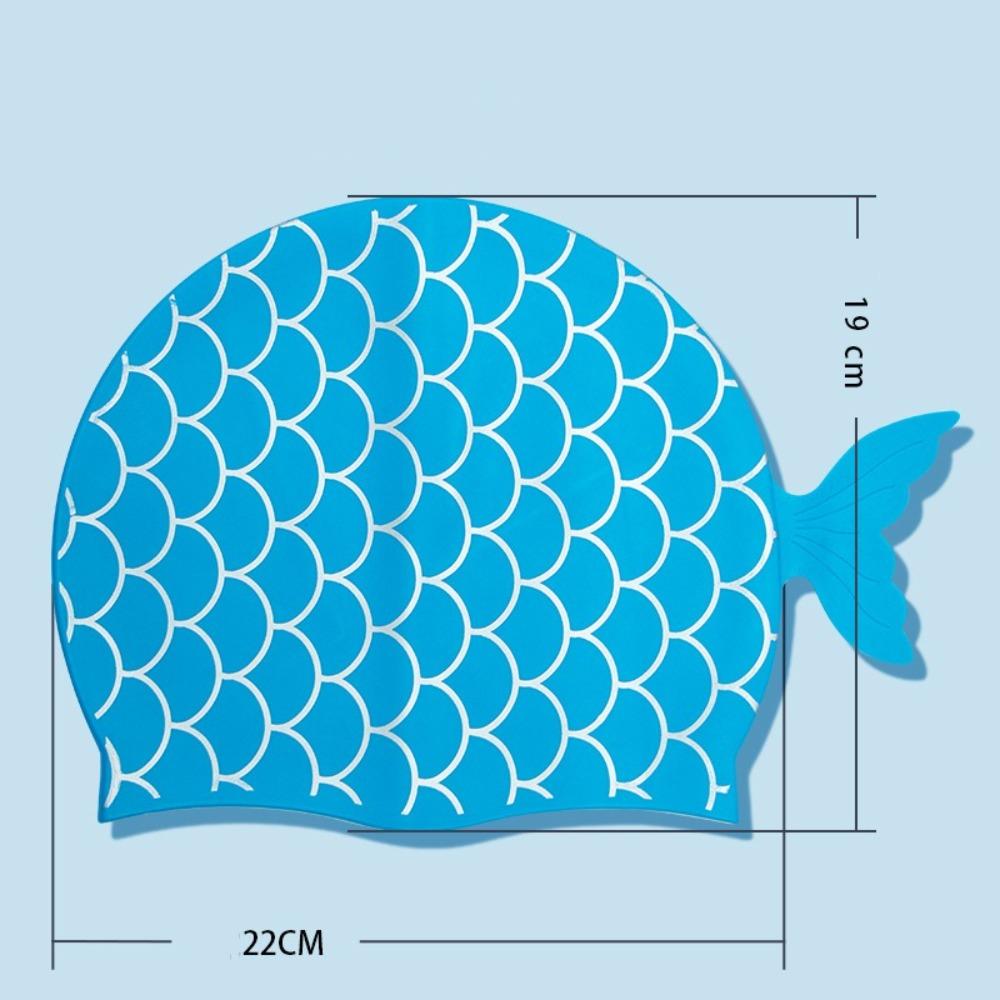 Mermaid Tail Children Swimming Cap Waterproof Swim Pool Hat Girls Swim Hat  Kids