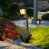 Solar Lamppost with Planter Garden Decorative Lamp Iron Flower Rack Flower Pot Landscape Atmosphere Lamp for Yard Pathway Decor